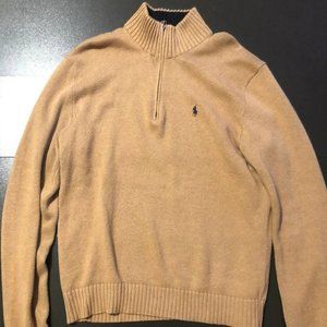 Polo Ralph Lauren Zip Up Sweater (Tan)